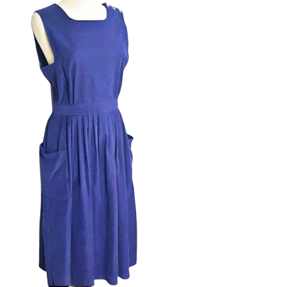 L.L. Bean Dresses & Skirts - Vintage L.L.Bean Blue Corduroy Dress